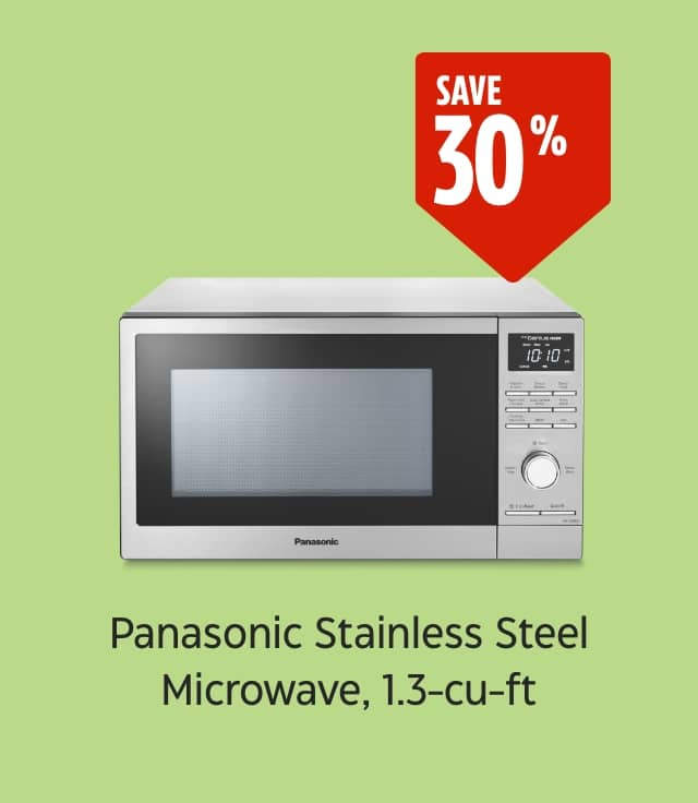 Save 40%. Panasonic Stainless Steel Microwave, 1.3-cu-ft.