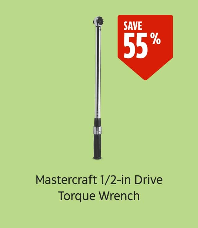 Save 55%. Mastercraft 1/2-in Drive Torque Wrench.