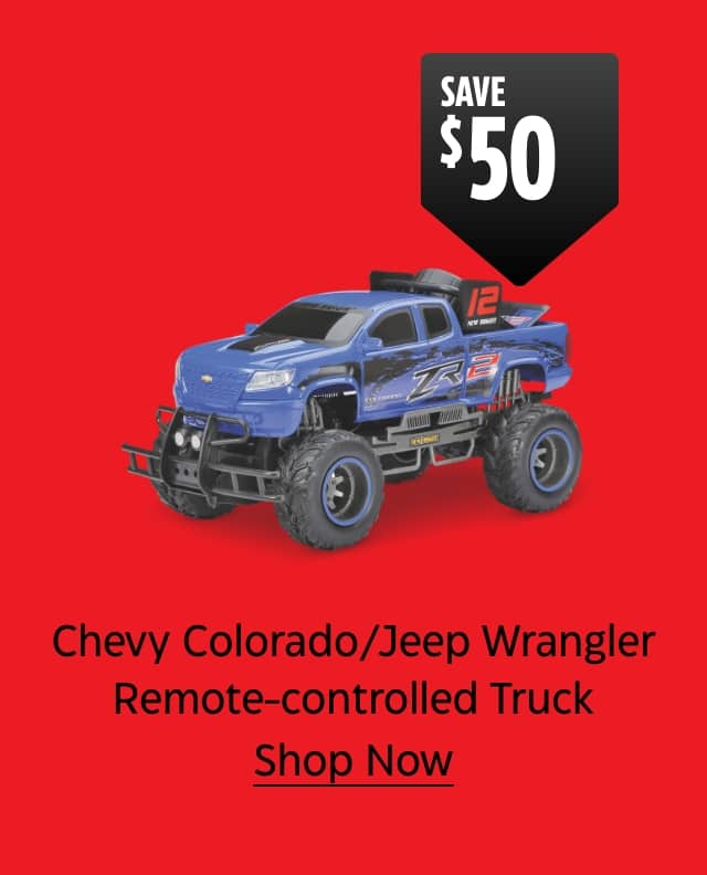 Chevy Colorado/Jeep Wrangler Remote-controlled Truck. Save $50. Shop Now.