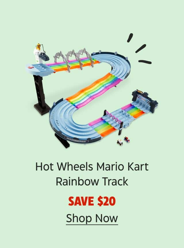 Hot Wheels Mario Kart Rainbow Track. Save $20. Shop Now.