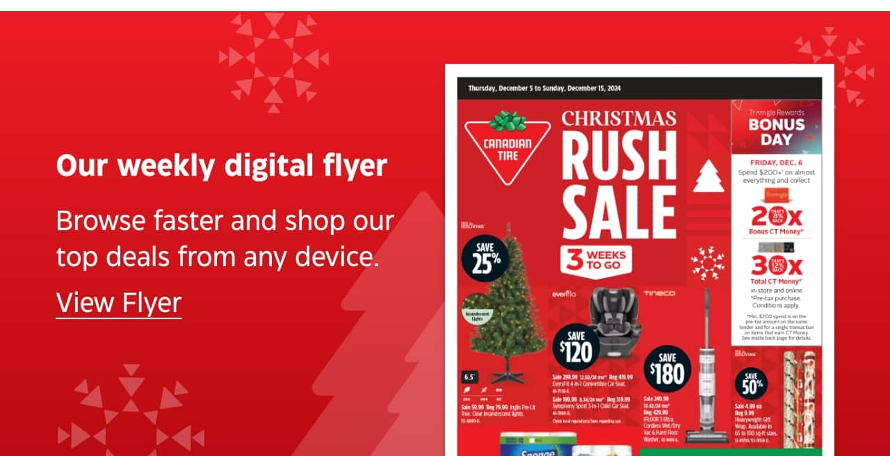 Our weekly digital flyer. Browse faster and shop our top deals from any device. View Flyer.