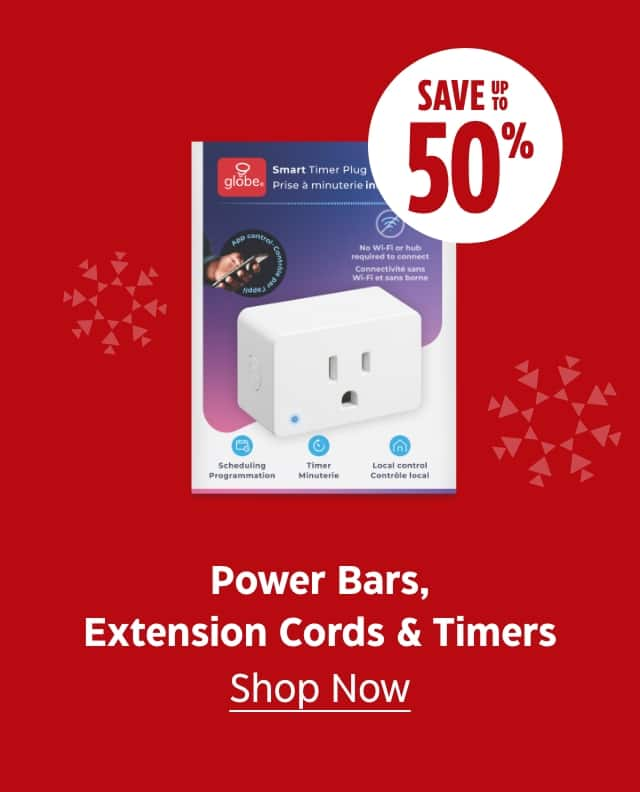 Save up to 50%. Power Bars, Extension Cords & Timers. Shop Now.