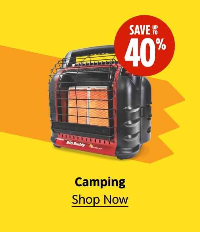 Camping. Save up to 40%. Shop Now.