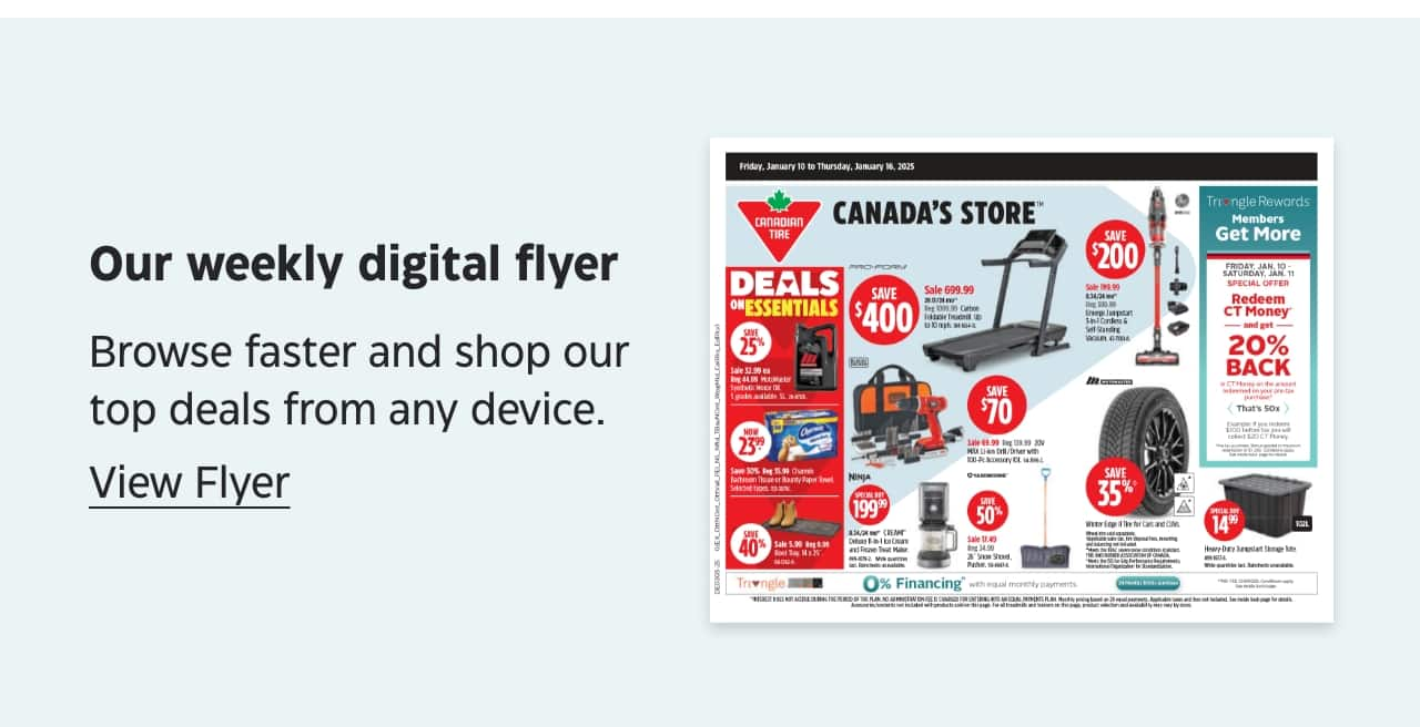 Our weekly digital flyer. Browse faster and shop our top deals from any device. View Flyer.