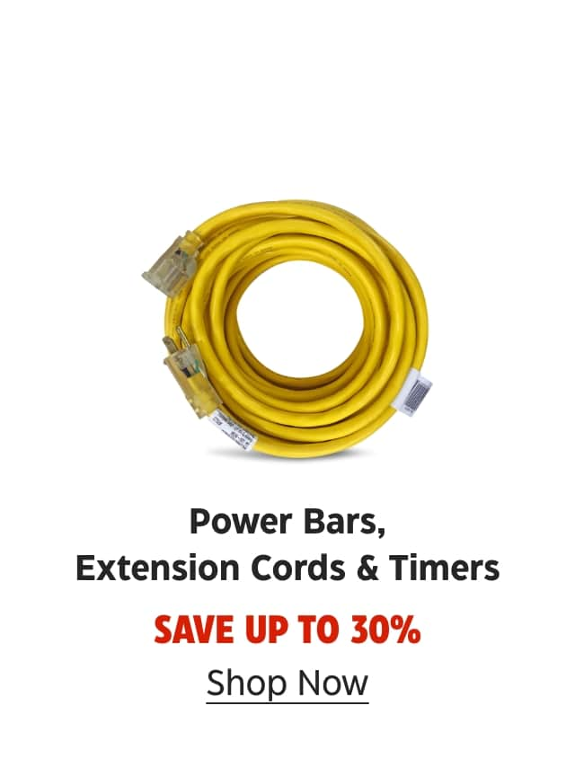 Power Bars, Extension Cords & Timers. Save up to 30%. Shop Now.