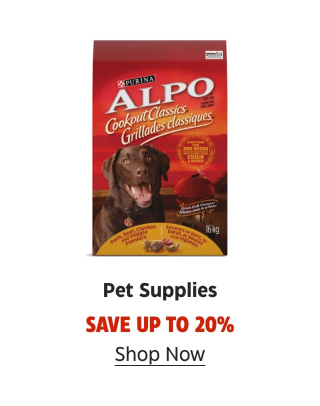 Pet Supplies. Save up to 20%. Shop Now.