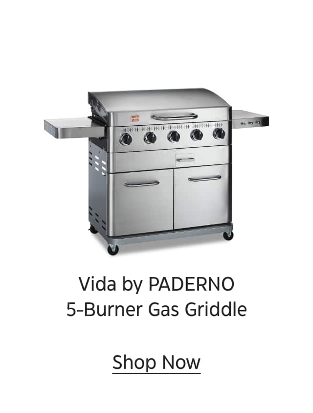 Vida by PADERNO 5-Burner Gas Griddle. Shop Now.