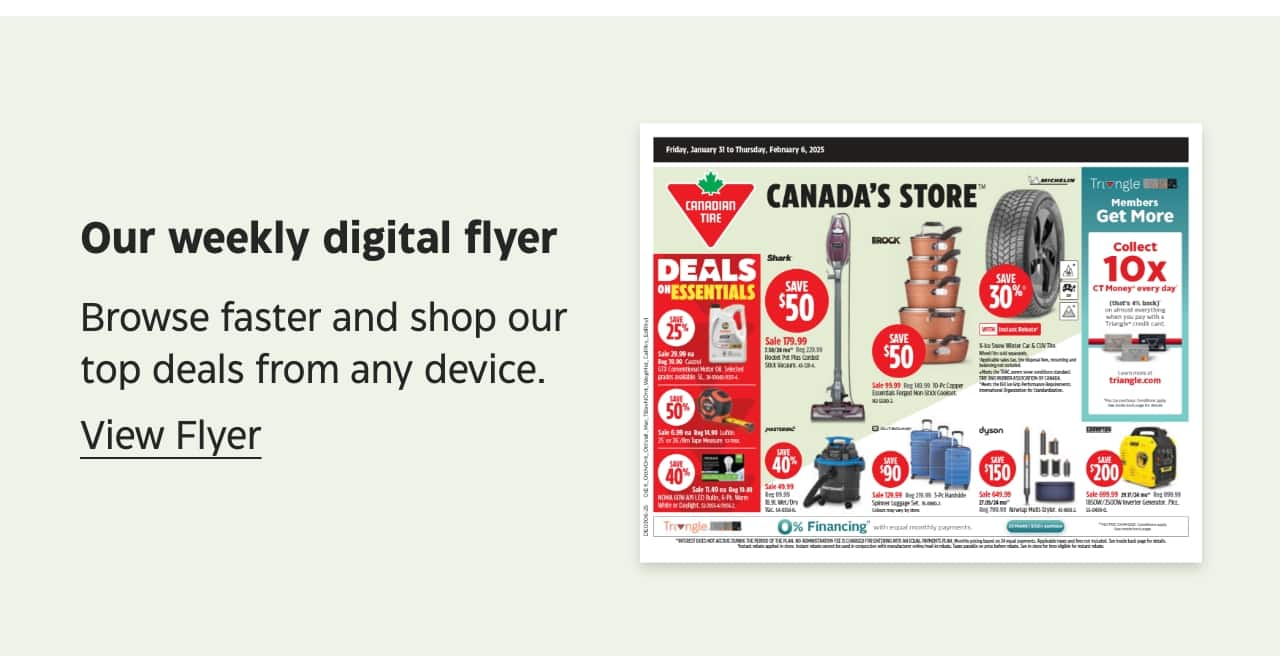 Our weekly digital flyer. Browse faster and shop our top deals from any device. View Flyer.