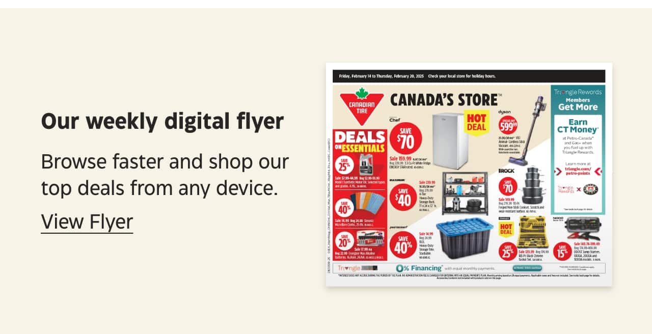 Our weekly digital flyer. Browse faster and shop our top deals from any device. View Flyer.