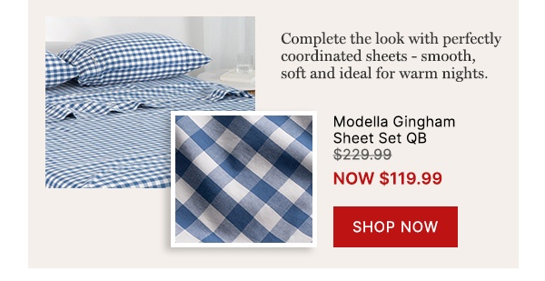 Modella-Gingham-Sheet-Set-Image