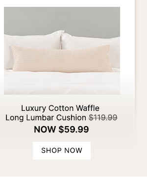 Luxury-Cotton-Waffle-Long-Lumbar-Cushion-Image