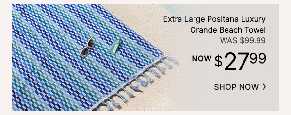 Extra Large Positana Luxury Grande Beach Towel NOW $27.99 | WAS $99.99