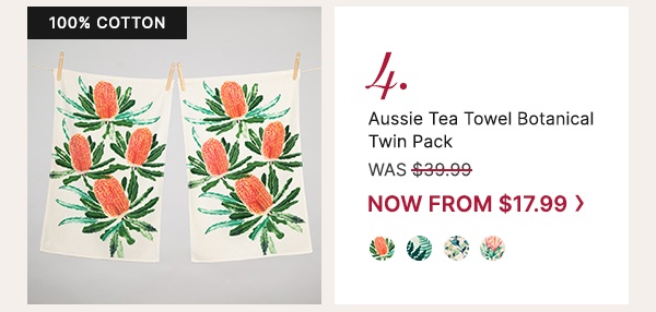 Aussie Tea Towel Botanical Twin Pack