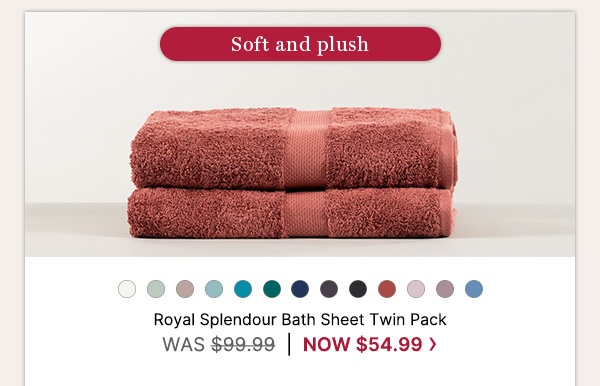 Royal Splendour Bath Sheet Twin Pack