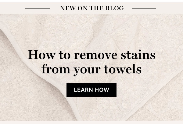 How to remove stains from your towels