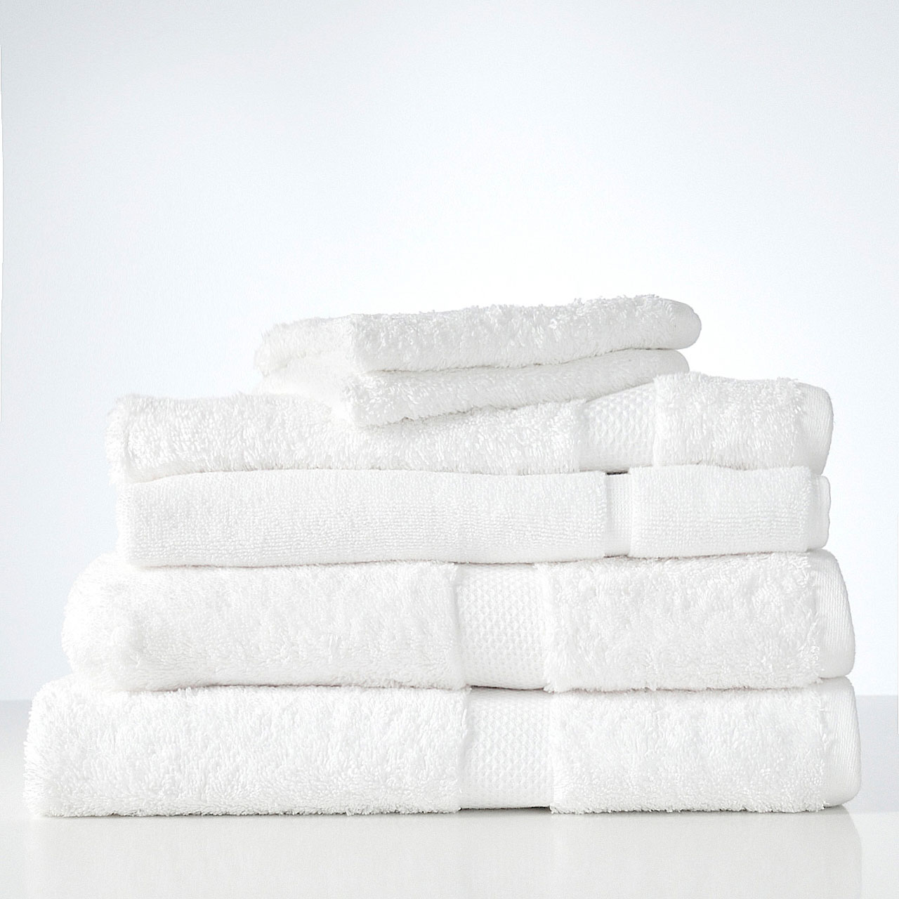 Royal Splendour 6 Piece Towel Set - White