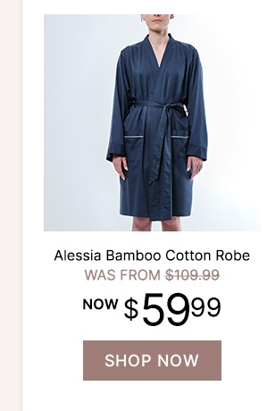 Alessia Bamboo Cotton Robe - WAS FROM $109.99 | NOW $59.99