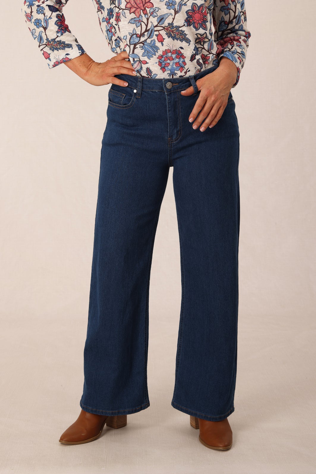Wonder Denim High Rise Wide Leg Short Jean