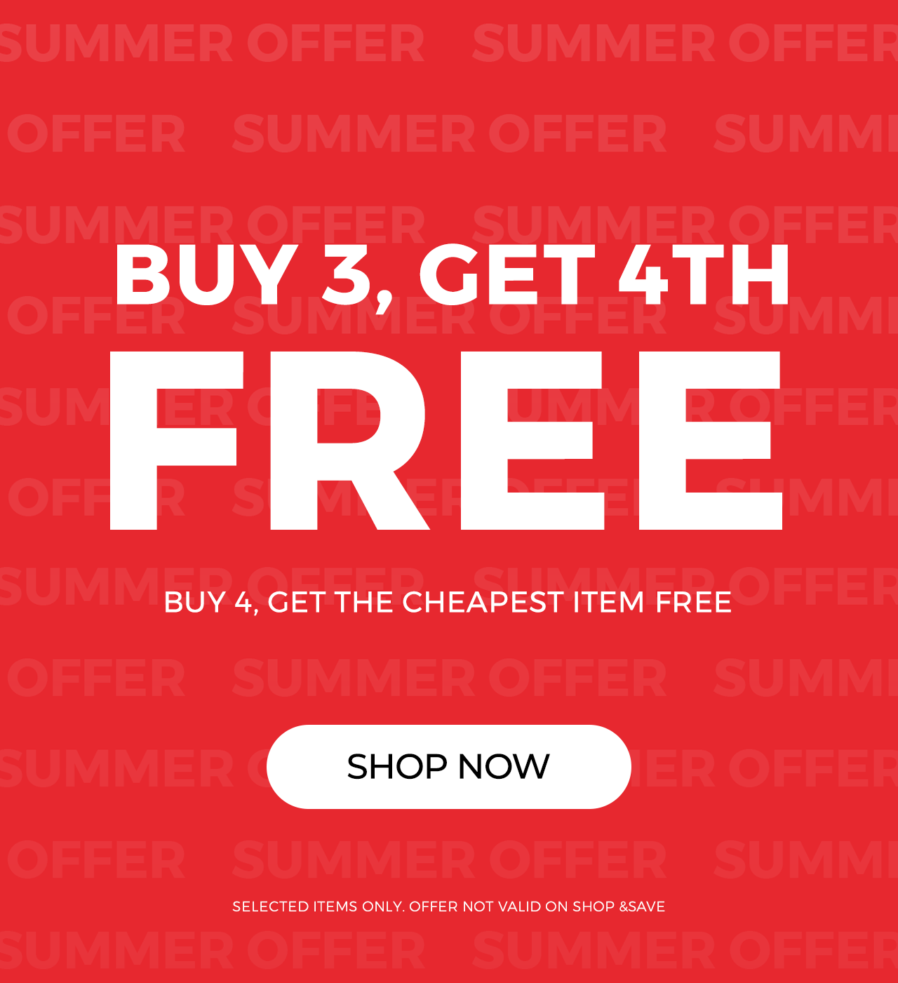 Buy 3 Get 4th Free banner