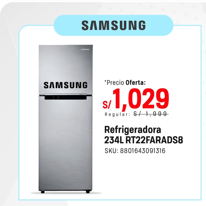 refrigeradora samsung 234l
