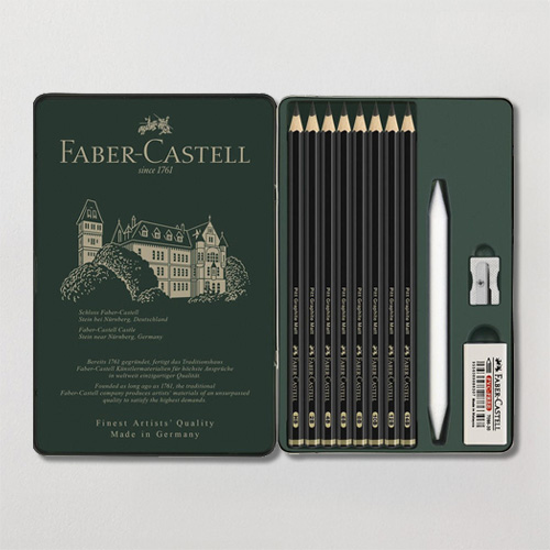 Faber Castell Pitt Graphite Matt Pencils and Accessories Set of 11