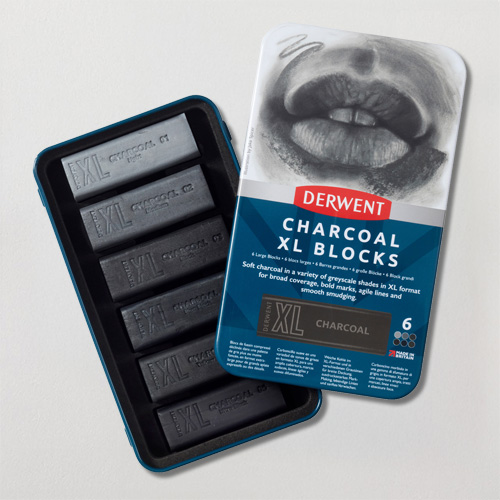 Derwent Charcoal Blocks XL Set of 6