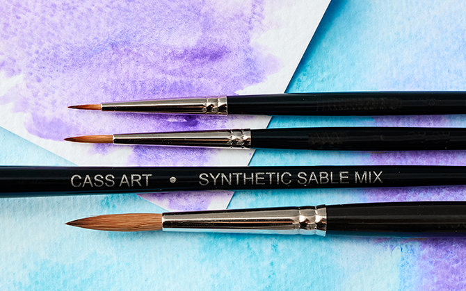 NEW Cass Art Synthetic Sable Brushes - the perfect watercolour partner