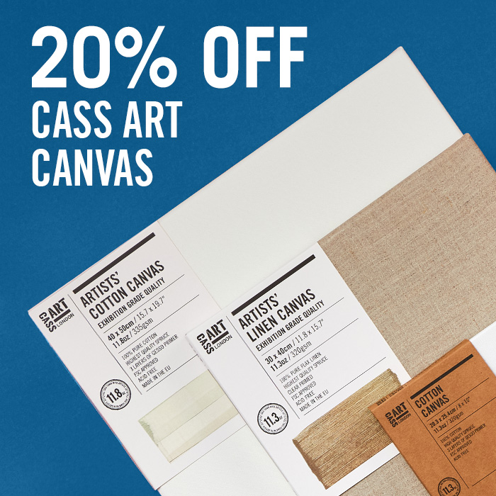 20% off Cass Art Canvas