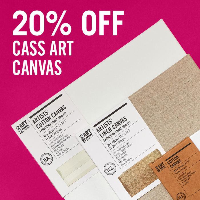20% off Cass Art Canvas
