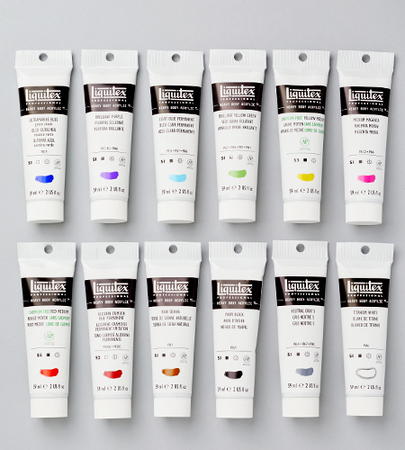 Liquitex Professional Heavybody Acrylic Classic Cass Exclusive 59ml Assorted Colours Set of 12