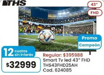 Lths smart tv led 43"