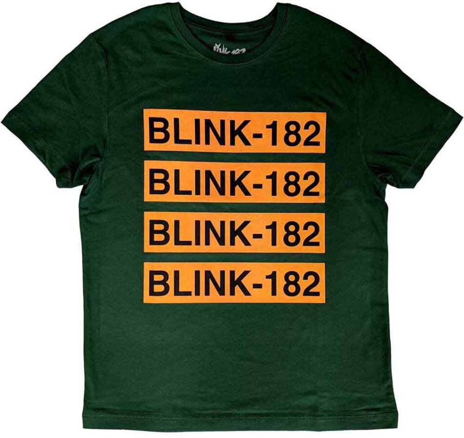 Blink-182 Unisex T-Shirt - Logo Repeat (Green)
