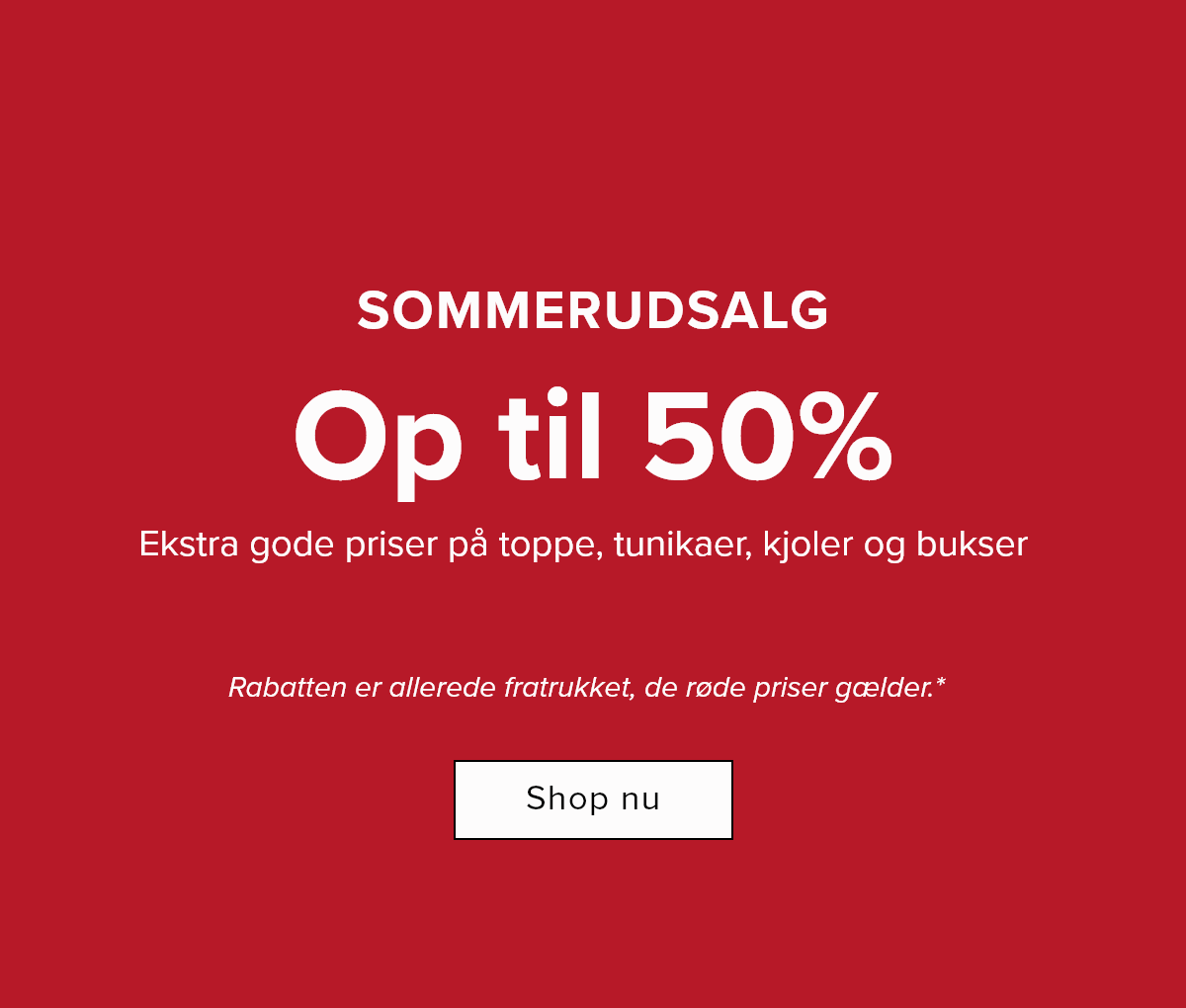 Summersale: Up to 50%