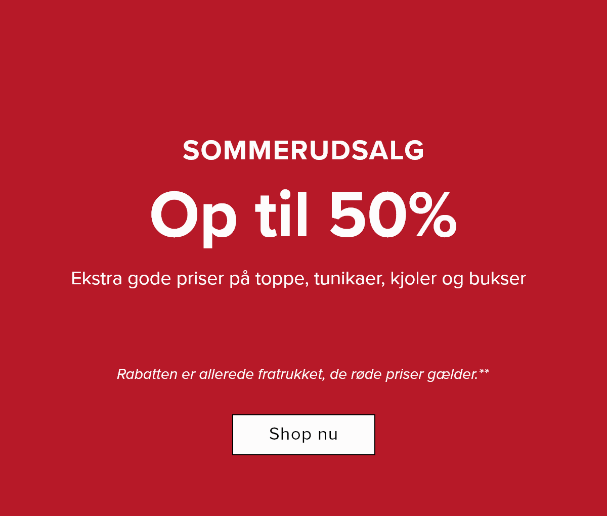 Summersale: Up to 50%