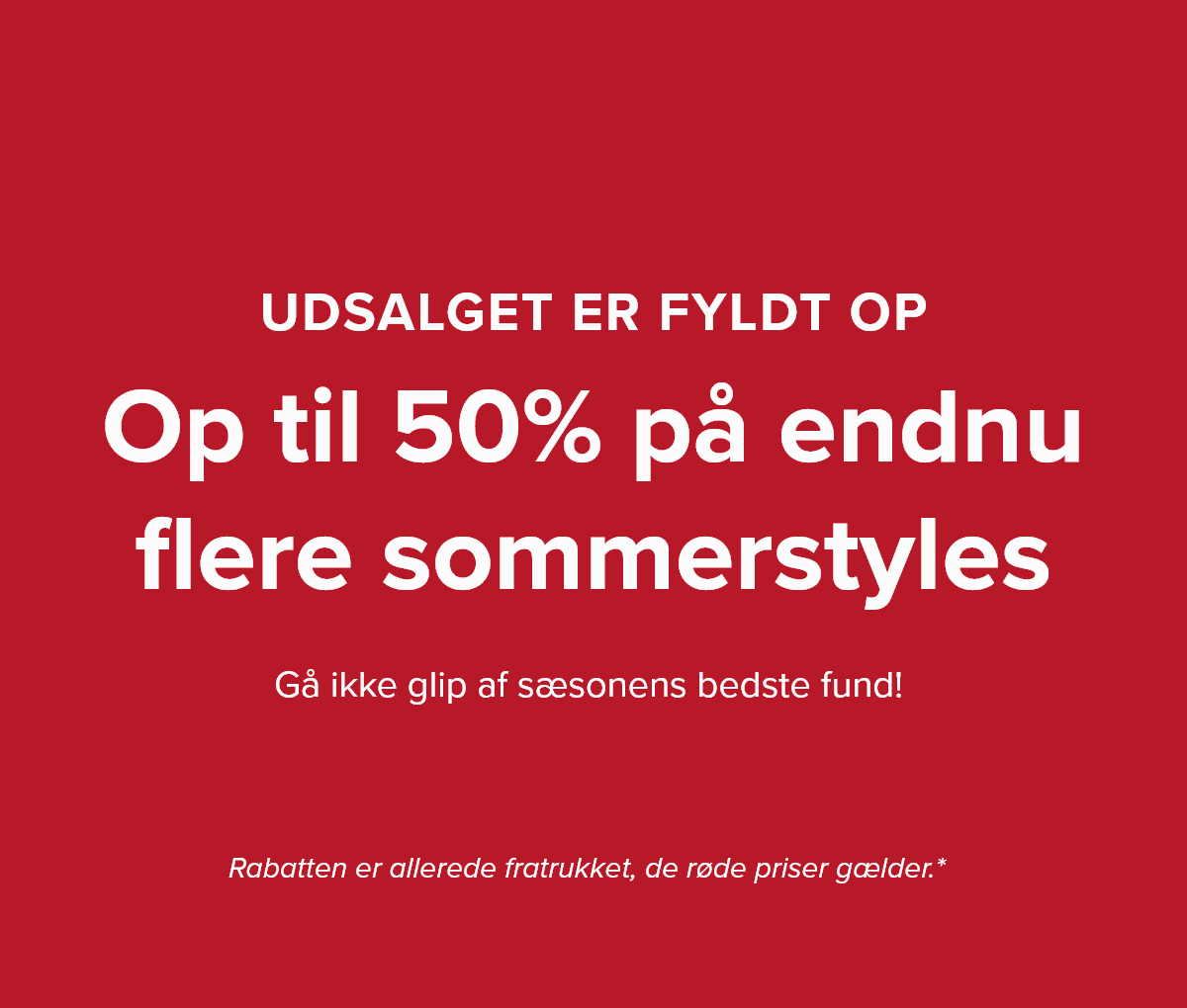 Summersale: Up to 50%