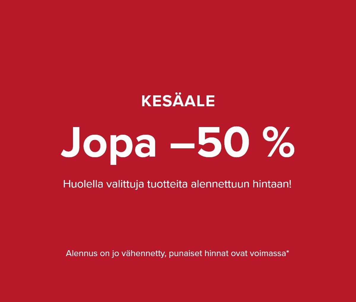 Summersale: Up to 50%