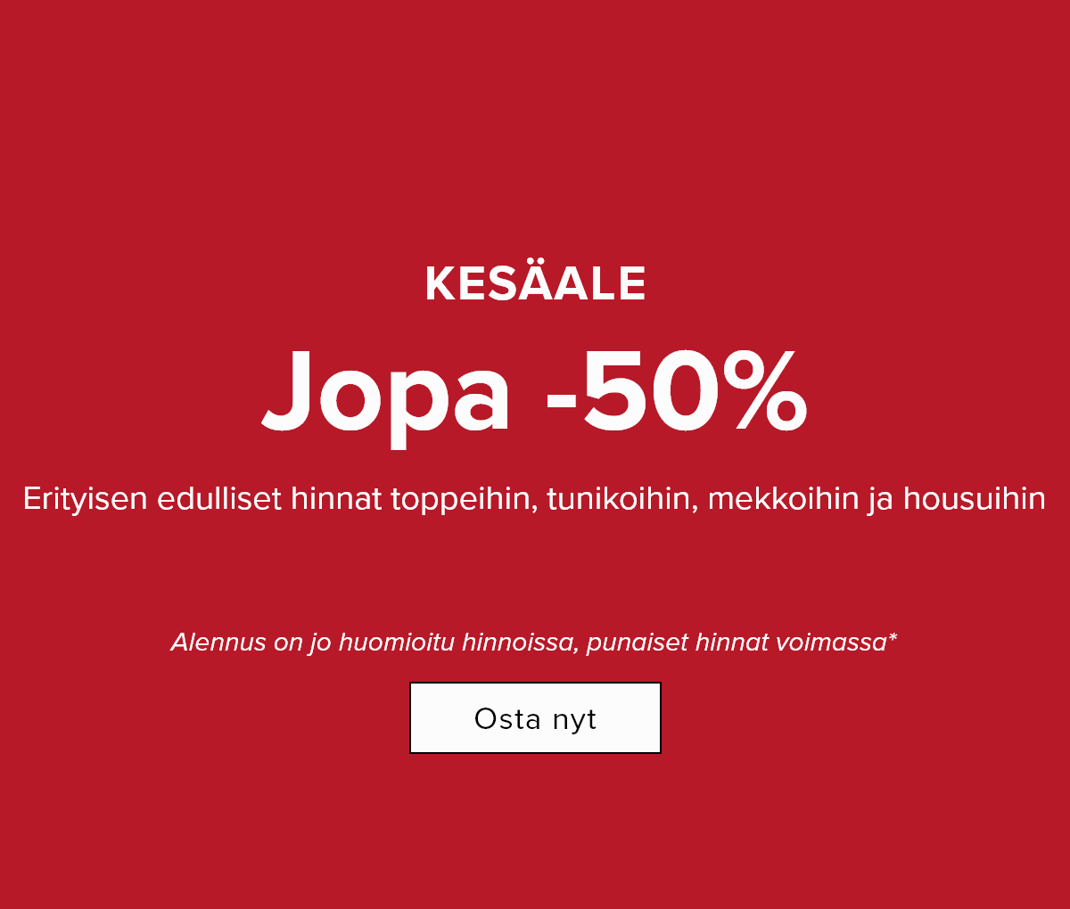 Summersale: Up to 50%