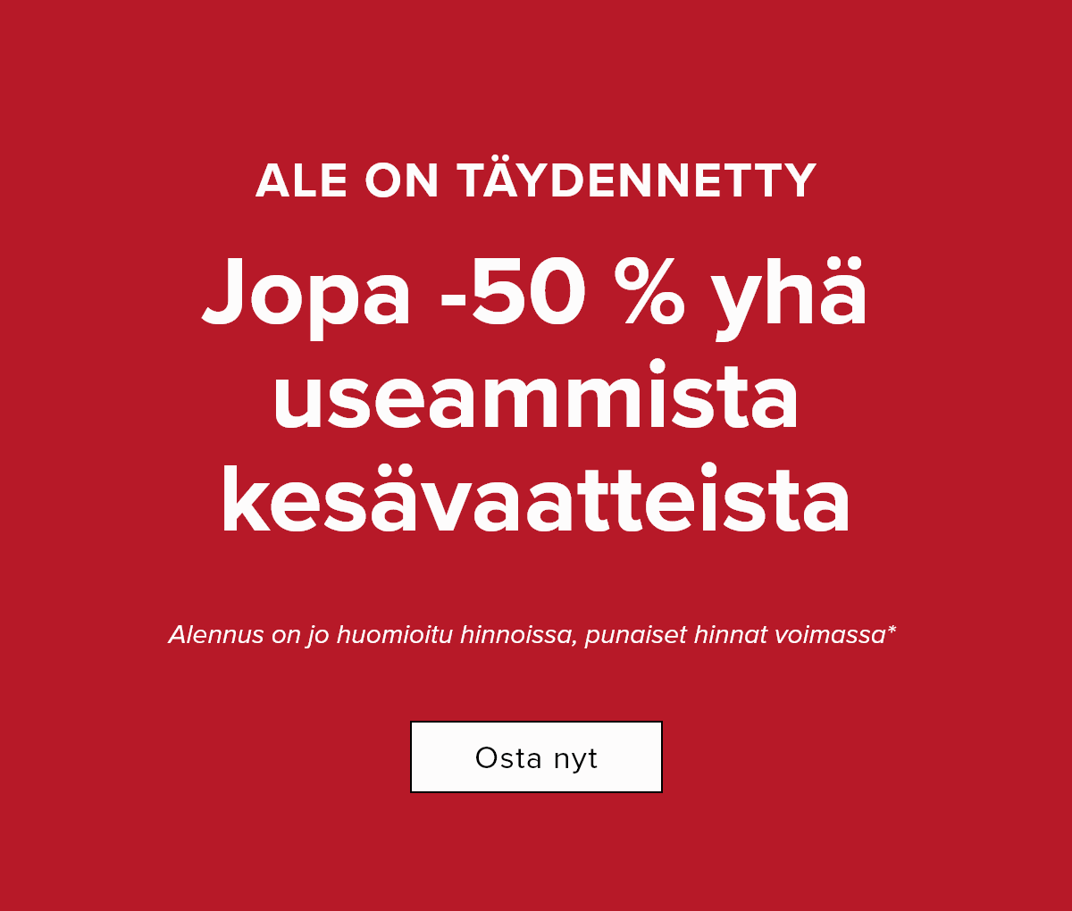 Summersale: Up to 50%