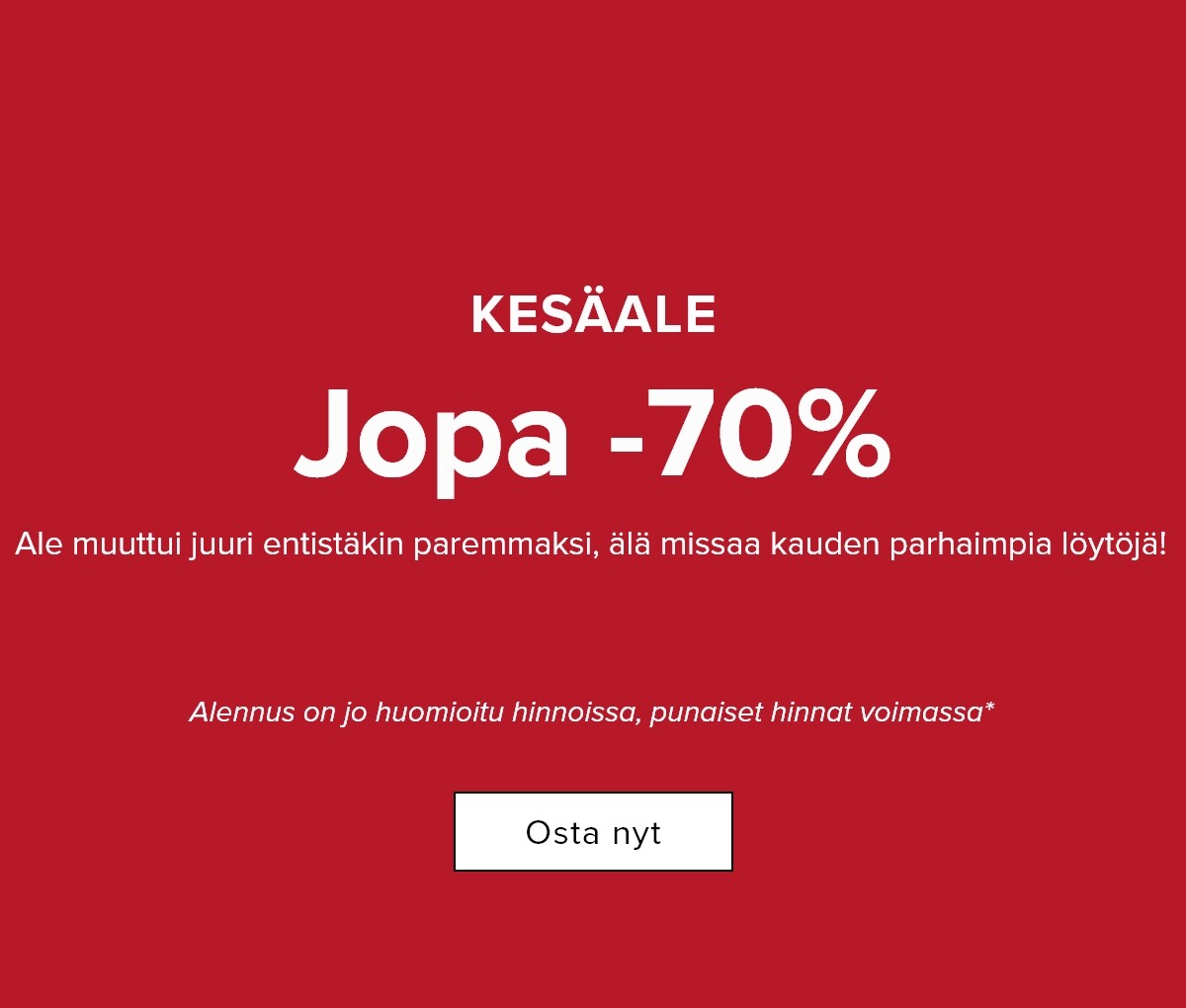 Summersale: Up to 70%