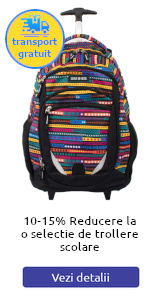 10-15% Reducere la o selectie de trollere scolare