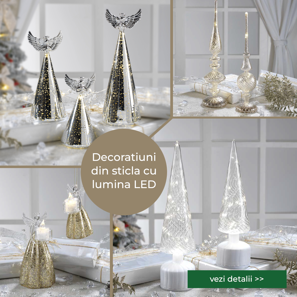 Decoratiuni din sticla cu lumina LED