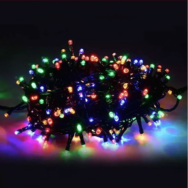 200 LED Χριστουγεννιάτικα λαμπάκια 18m πολύχρωμα με πράσσινο καλώδιο 200 LED Χριστουγεννιάτικα λαμπάκια 18m πολύχρωμα με πράσσινο καλώδιο