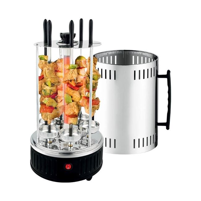Ηλεκτρική ψησταριά - Barbeque για σουβλάκια κεμπάπ λαχανικά φρούτα κ.λ.π. 1000W 6 κάθετων θέσεων