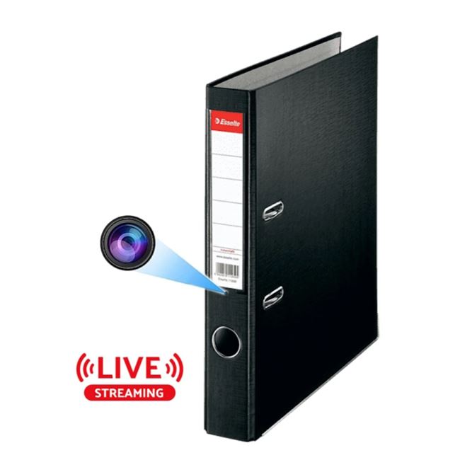 Κρυφή Κάμερα IP Ντοσιέ Κλασέρ WiFi με Live Streaming