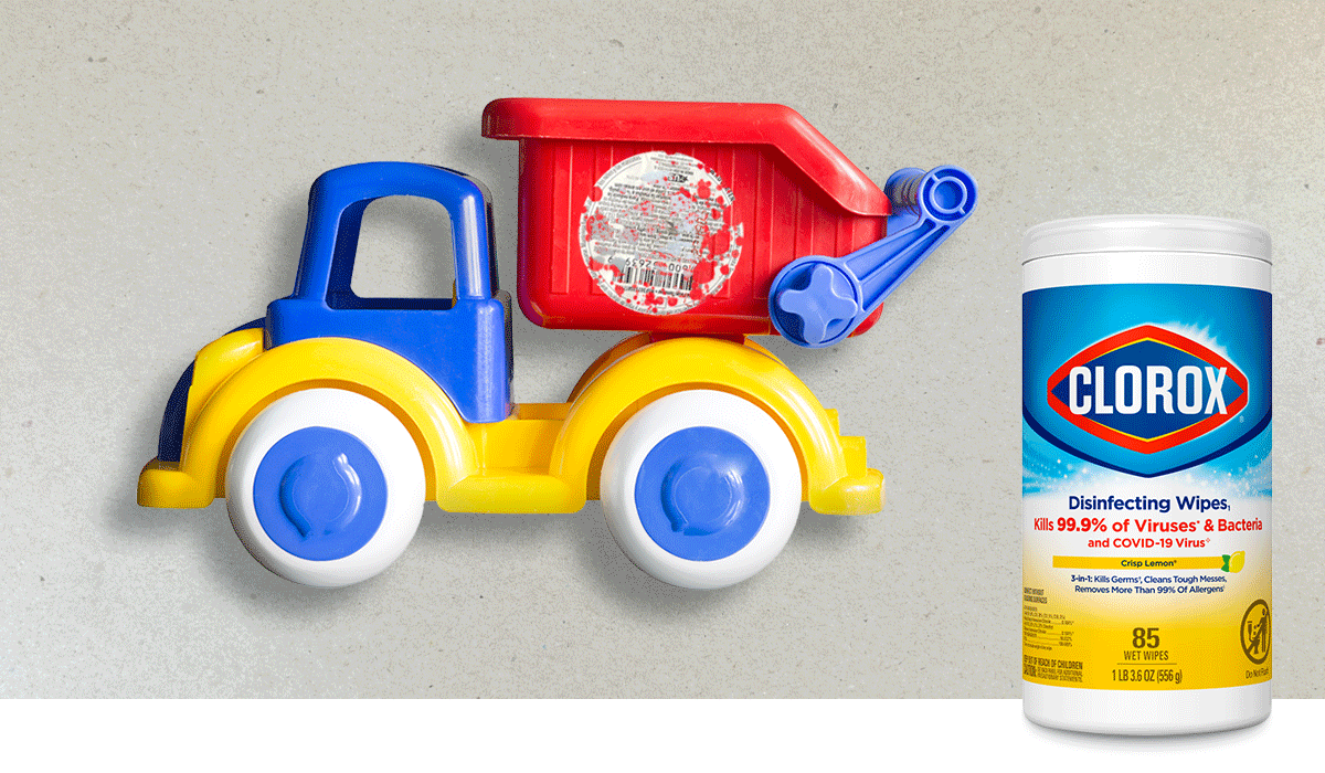 Get the gunk off your gifts with Clorox