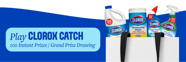 Play Clorox Catch | 100 Instant Prizes | Grand Prize Drawing