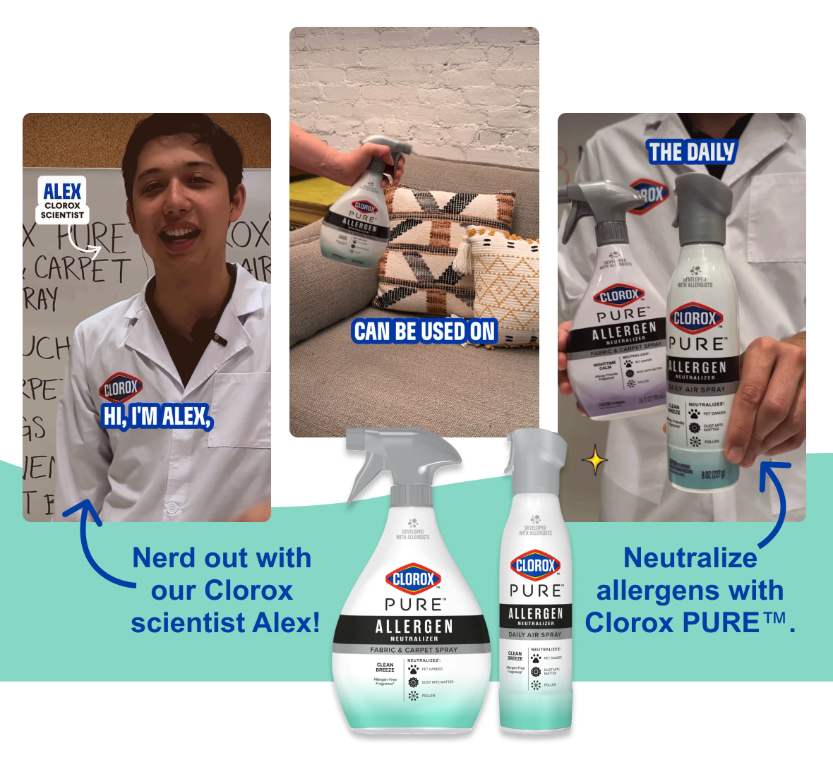  How Clorox PURE™️neutralizes allergens