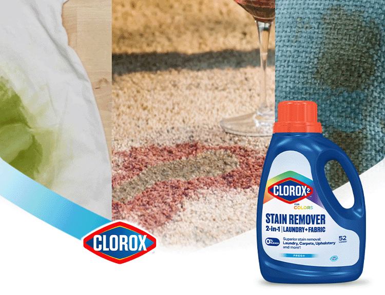 Clorox 2™ for Colors attacks your toughest stains instantly.*
