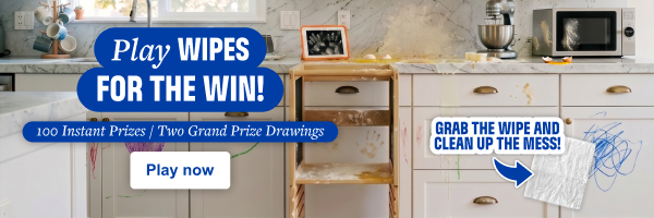 Play Wipes for the Win! 100 Instant Prizes/ Two Grand Prize Drawings. Play now