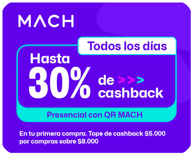 30% Cashback con Mach